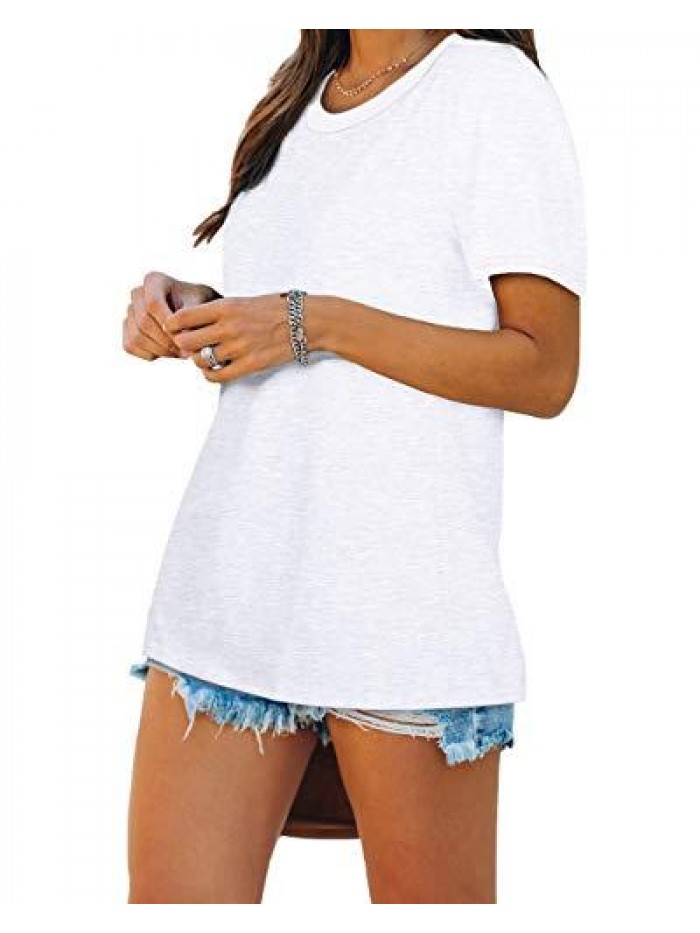 Summer Tops for Women Crewneck Loose Fit Soft 