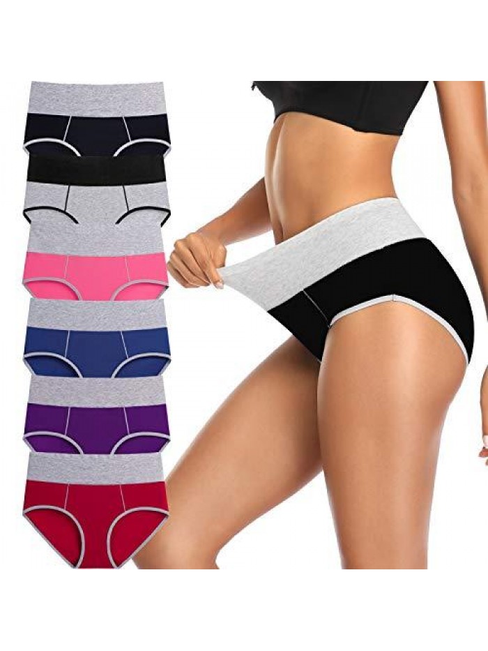 Womens Underwear, Underwear for Women High Waist Underwear Women No Muffin Briefs Panties and Plus Size 