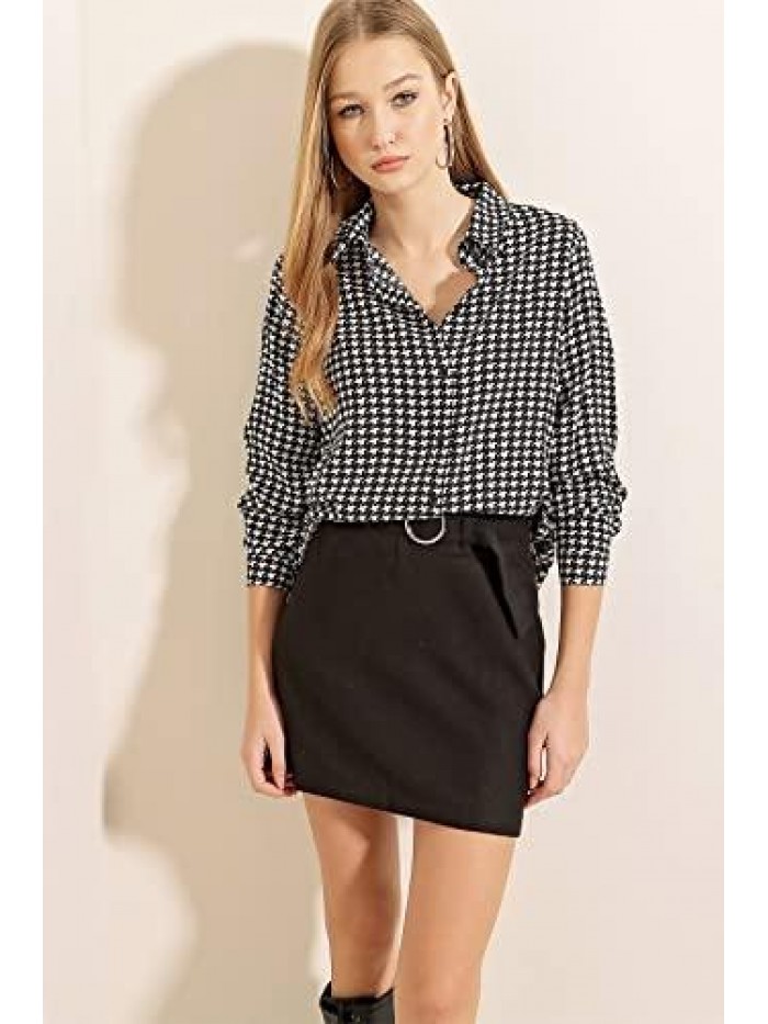 for Women Fashion, Casual Long Sleeve Button Down Shirts Tops, XS-3XL 