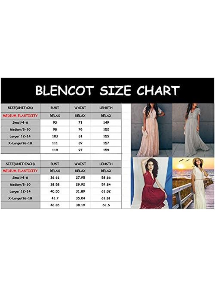 Womens Casual Boho Floral Lace V Neck Long Evening Dress Cocktail Party Maxi Wedding Dresses 