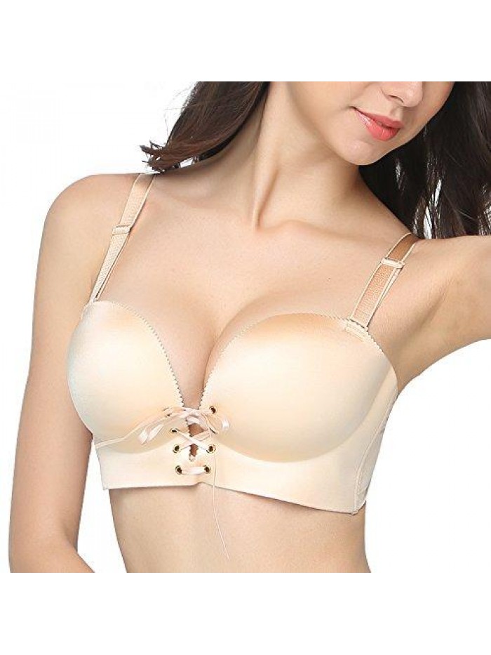 Add Two Cups Bras Brassiere for Women Push Up Padded Unlined 