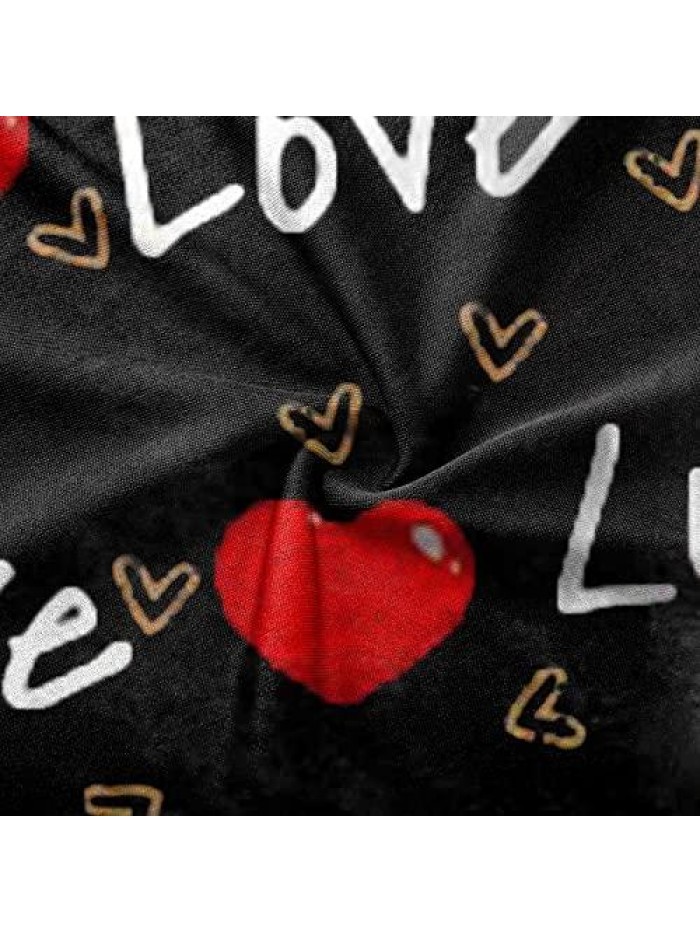 Valentine's Day Sweatshirts Long Sleeve Love Heart Printed Tshirt Casual Loose Crewneck Holiday Pullover Tops 