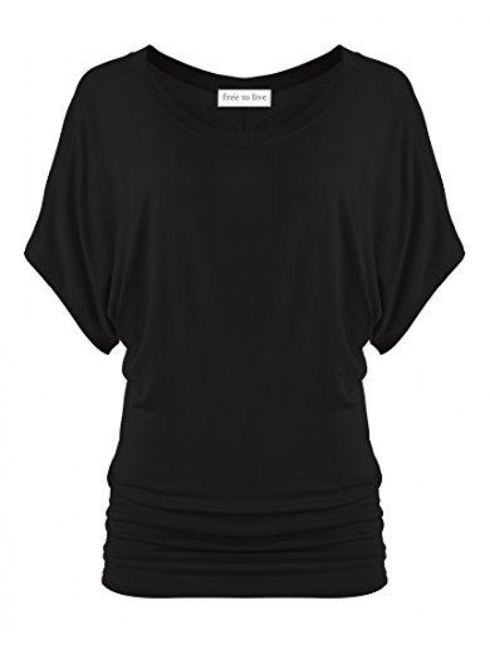 to Live 3 Pack Women's Dolman Tops with Short Sleeves 