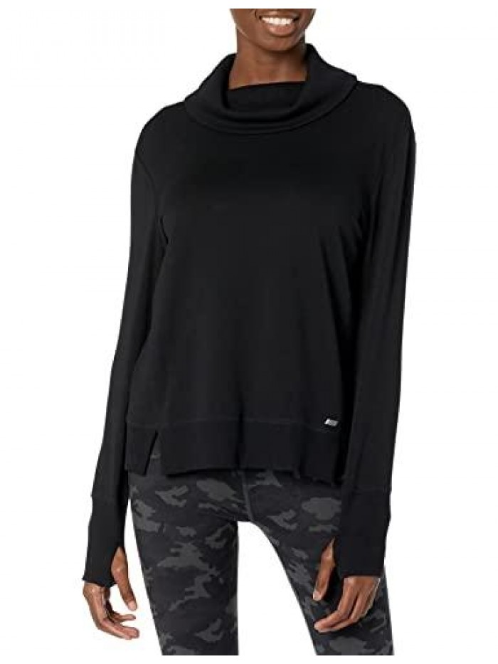 Women's Studio Terry Long-Sleeve Funnel-Neck Sweatshirt  