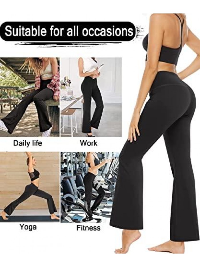 Cross Waist Leggings White Flare Pants Flare Dress Pants Cross Waist Yoga Pants Cross Over Flared Yoga Pants 