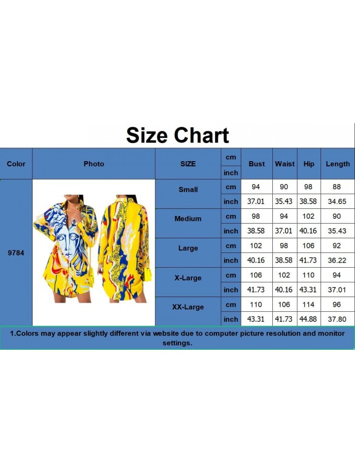 Dresses for Women Long Sleeve Floral Print Blouses & Button-Down Shirts Collar Loose Casual Tops 