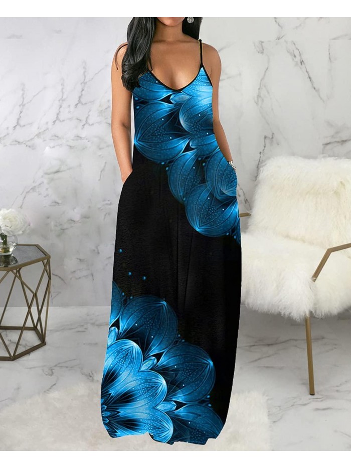 Women's Casual Maxi Dresses Summer Sexy Stripe Bodycon Long Floor Length Sleeveless Colorful Sundresses Plus Size 