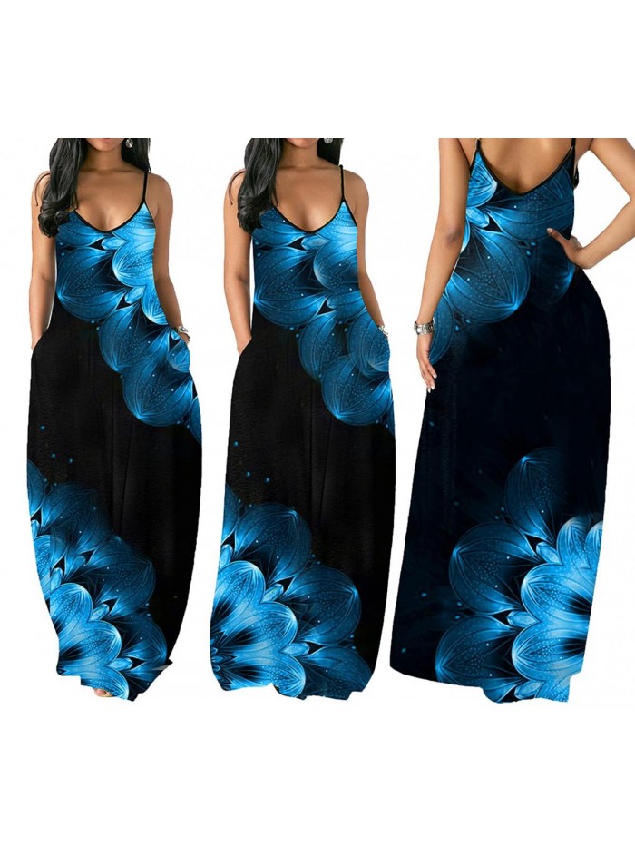 Women's Casual Maxi Dresses Summer Sexy Stripe Bodycon Long Floor Length Sleeveless Colorful Sundresses Plus Size 