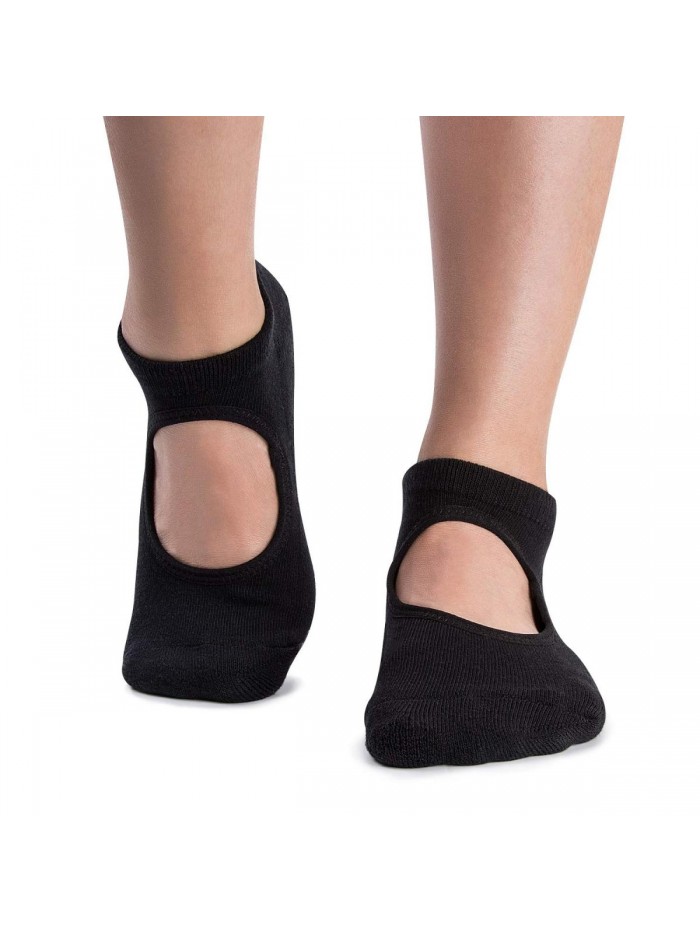 Slip Grip Yoga Socks for Women with Cushion for Pilates, Barre, Home 