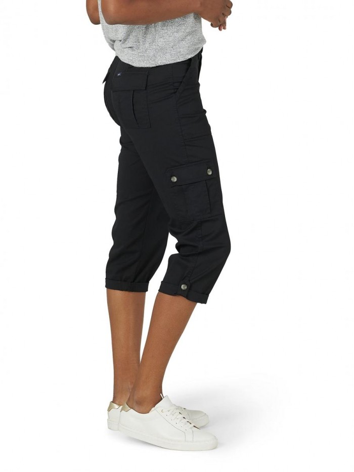 Women's Flex-to-go Mid-Rise Relaxed Fit Cargo Capri Pant 