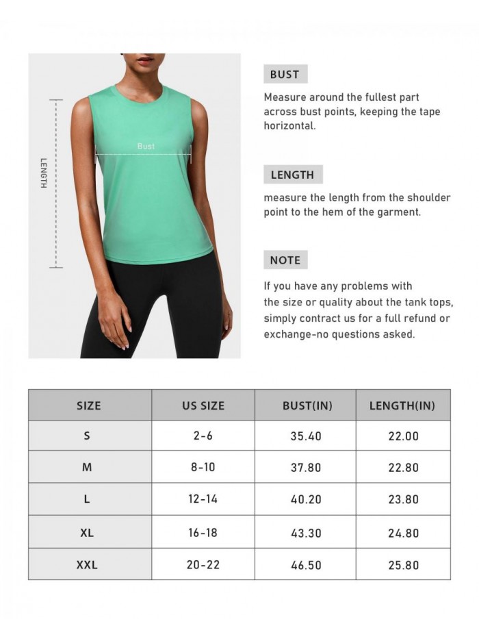 Womens Workout Sleeveless Shirts Athletic Exercise Gym Tank Tops 