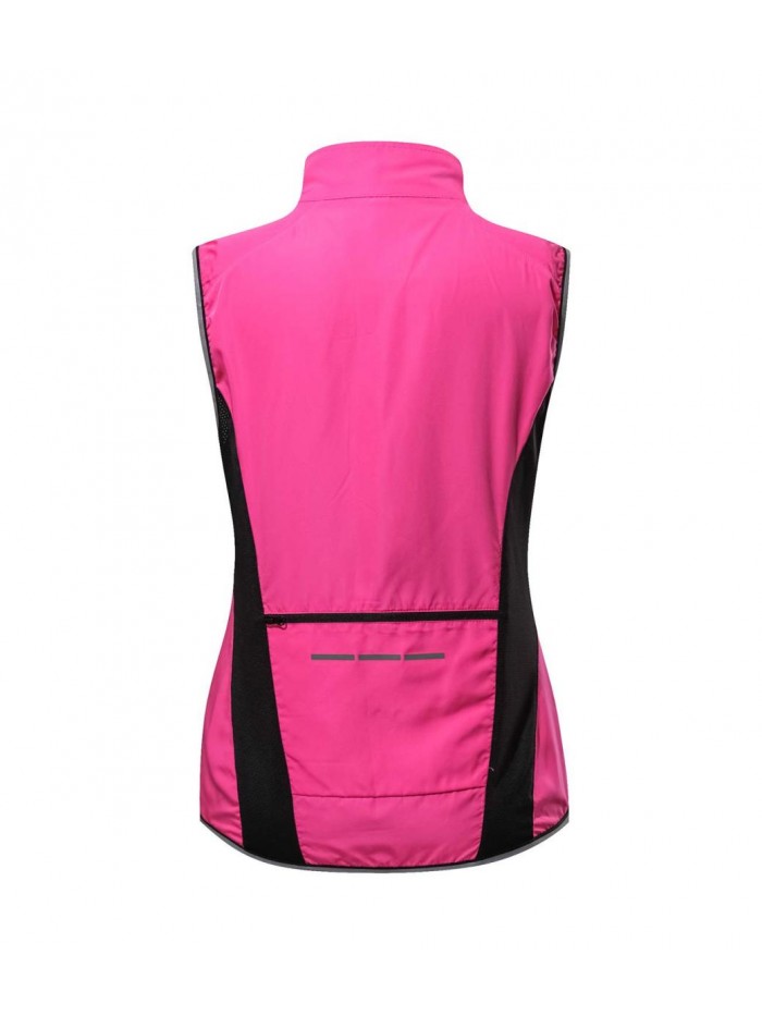 Women's Reflective Running Cycling Vest for Safty and Windproof 