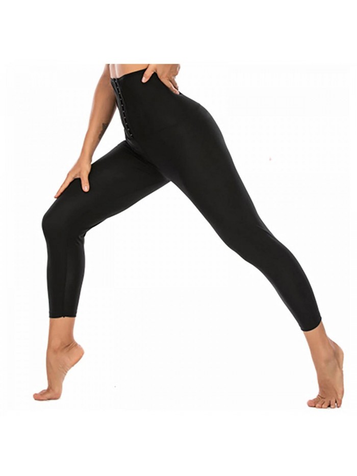 Control Corset Leggings for Women Base Yoga Pants - Thin Skinny Fit High Waisted Solid Color Workout Leggings 