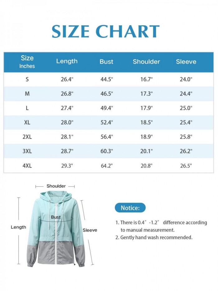 Star Plus Size Rain Jackets for Women Waterproof Windbreaker Lightweight Rain Coats with Hood Packable 