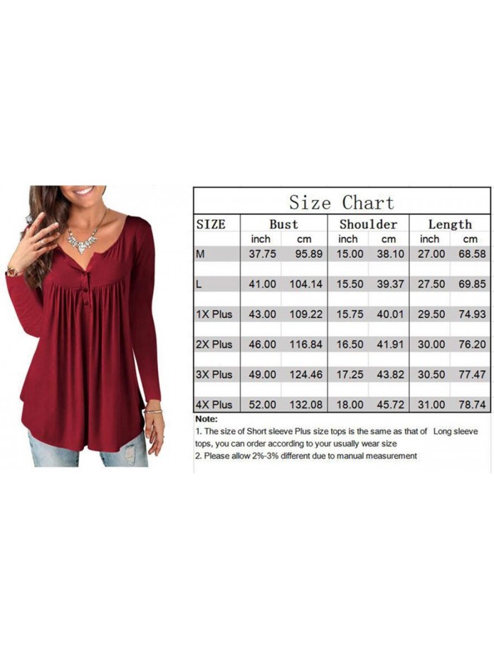 Womens Summer Plus Size Tunic Tops Short Sleeve Blouses Casual Floral Henley Shirts 