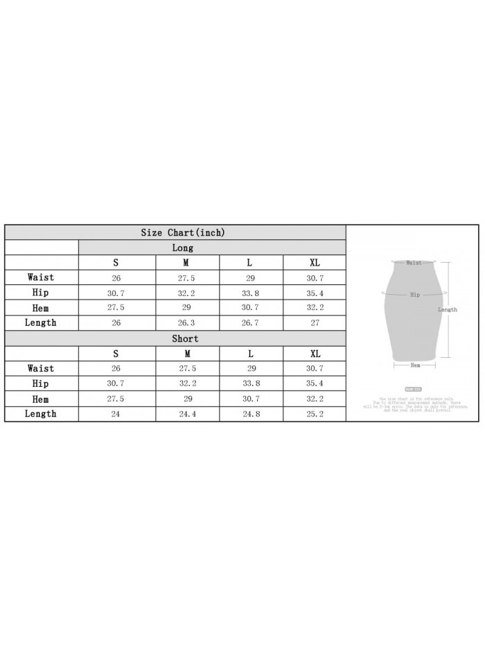 CoCo Women's High Waist Stretch Bodycon Pencil Skirt 