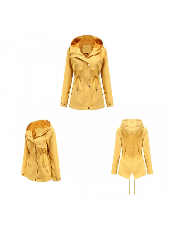 Autumn Clothes Women Casual Waterproof Thin Windbreaker Hiking Raincoat Outdoor Jackets Female Hooded Coat 