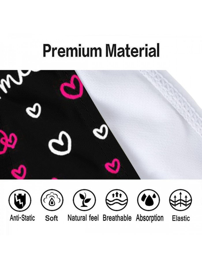 Thongs for Valentine's Day Wedding Date Night Love Print Plus Size Mid Rise Panty Underwear 