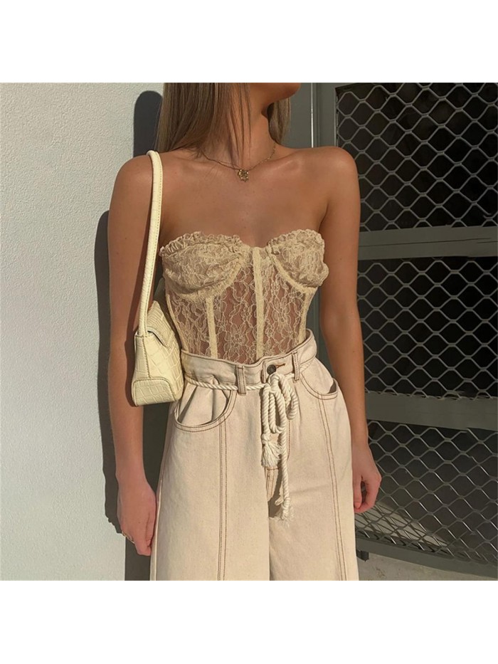 Sexy Satin Lace Up Crop Top Sleeveless Spaghetti Strap Vintage Streetwear Vest Push up Summer Camis 