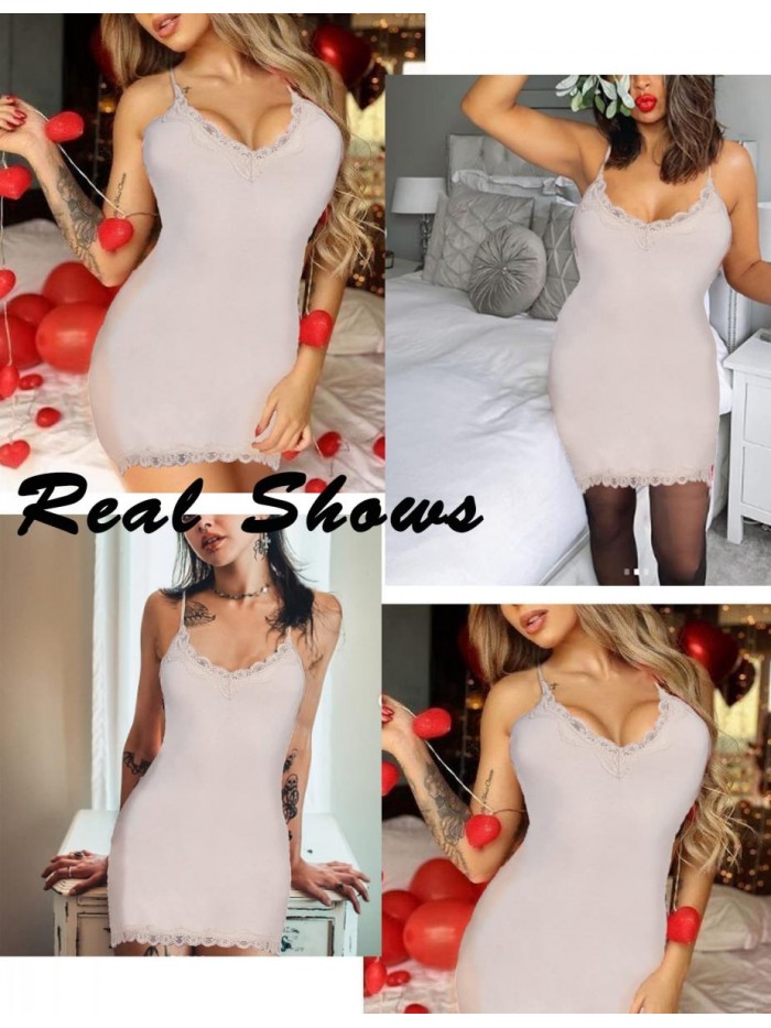 Womens Sexy Sleepwear Sexy Chemise Lingerie Cotton Nightgowns For Women 