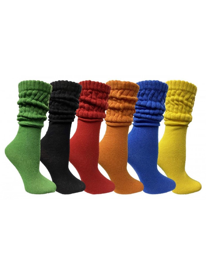 Pairs Yacht & Smith Womens Cotton Slouch Socks, Womens Knee High Boot Socks 