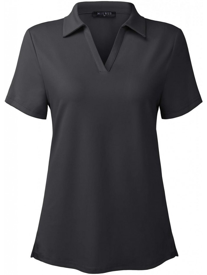 Golf Shirt Polo V-Neck Sports Tops for Women UPF 50+ Moisture Wicking Quick Dry Sun Protection 