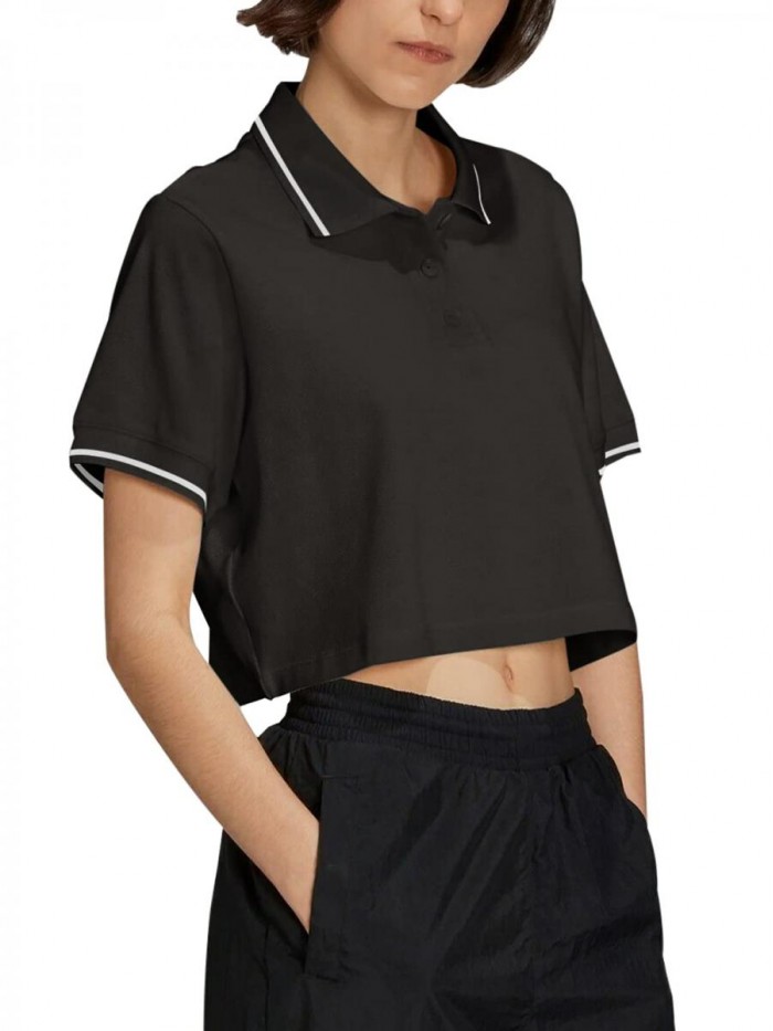 Womens Golf Polo Shirts Crop Tops Short Sleeve Sport Shirt Quick Dry Cropped Workout Tennis Tops 