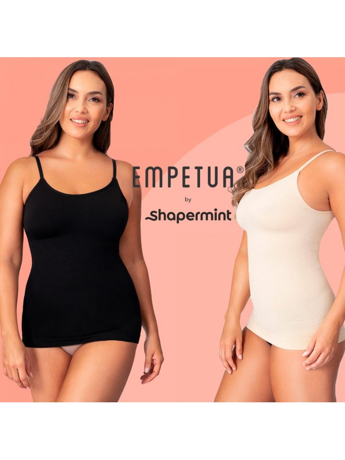 Scoop Neck Compression Cami - Tummy and Waist Control Body Shapewear Camisole 