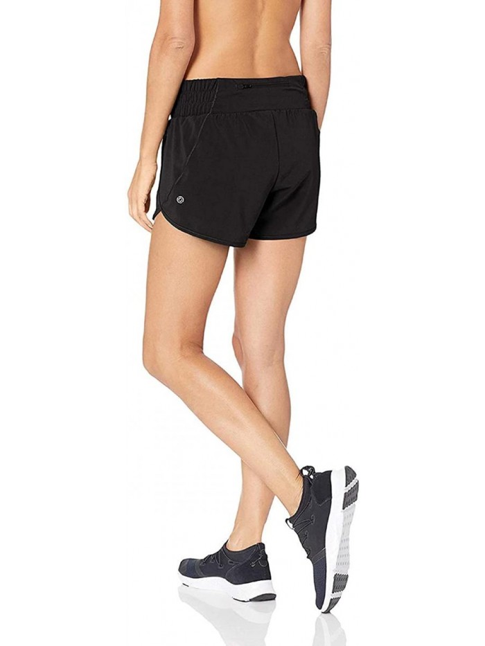 10 Women's Standard-Fit Ruched Waistband Woven Running Short 