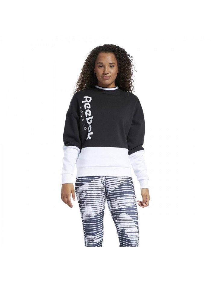 10 by Reebok Women's Oversized Color Block Crewneck Sweatshirt 