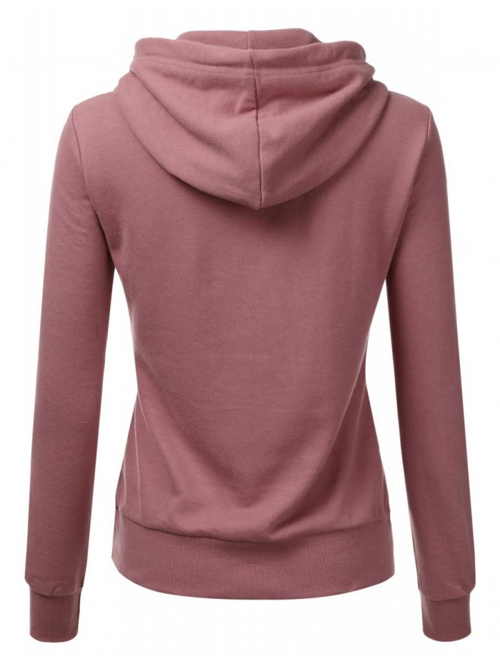 Womens Long Sleeve Fleece Pullover Hoodie Sweatshirts 