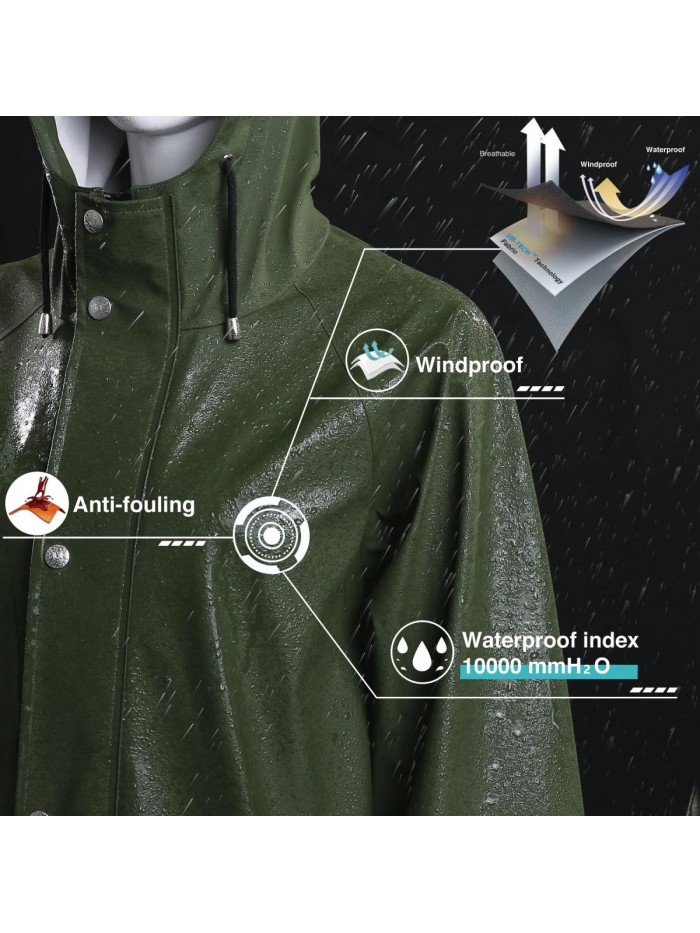 Raincoat for Women Waterproof Jacket Outdoor Ladies Lightweight Trench Coat 