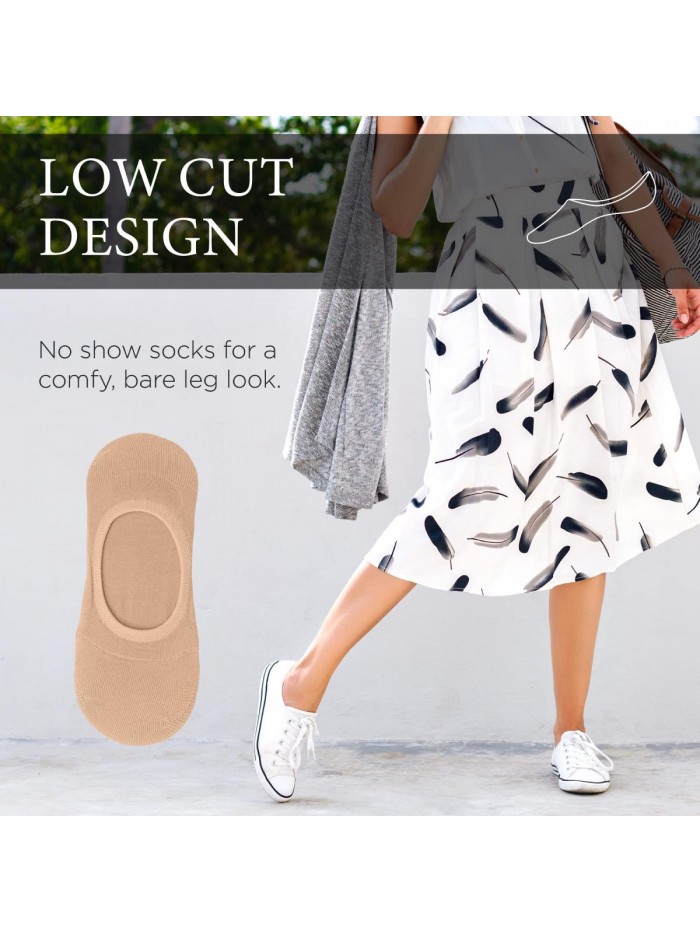 No Show Socks Womens with Low Cut Socks and No Slip Socks for Women 