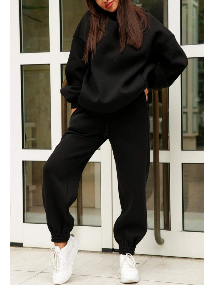 Women Hoodies Tracksuit Long Sleeve Sweatshirts Jogger Pant 2 Piece Outfits 