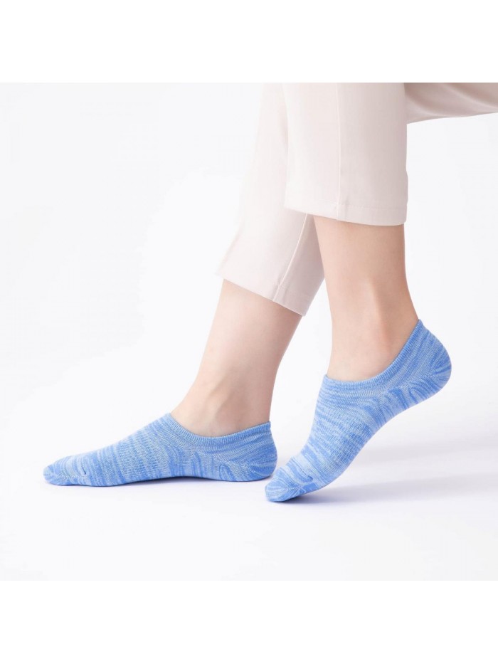 No Show Socks Women 10 Pairs Low Cut Anti-Slid Athletic Casual Cotton Socks 