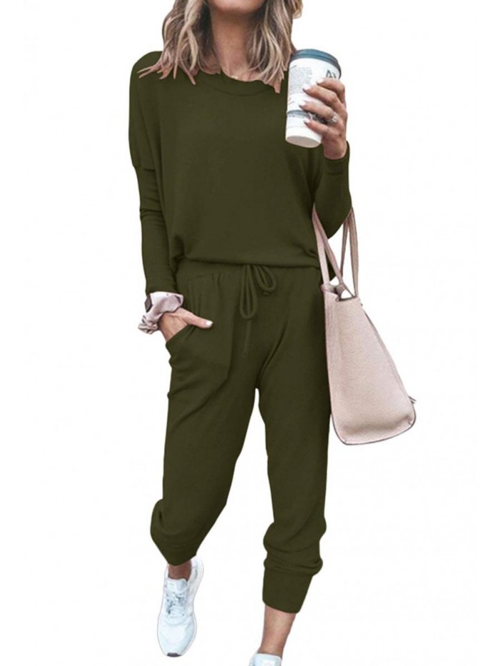 Women Velvet Off Shoulder Sweatshirt Jogger Pants 2 Piece Outfits Tracksuit 