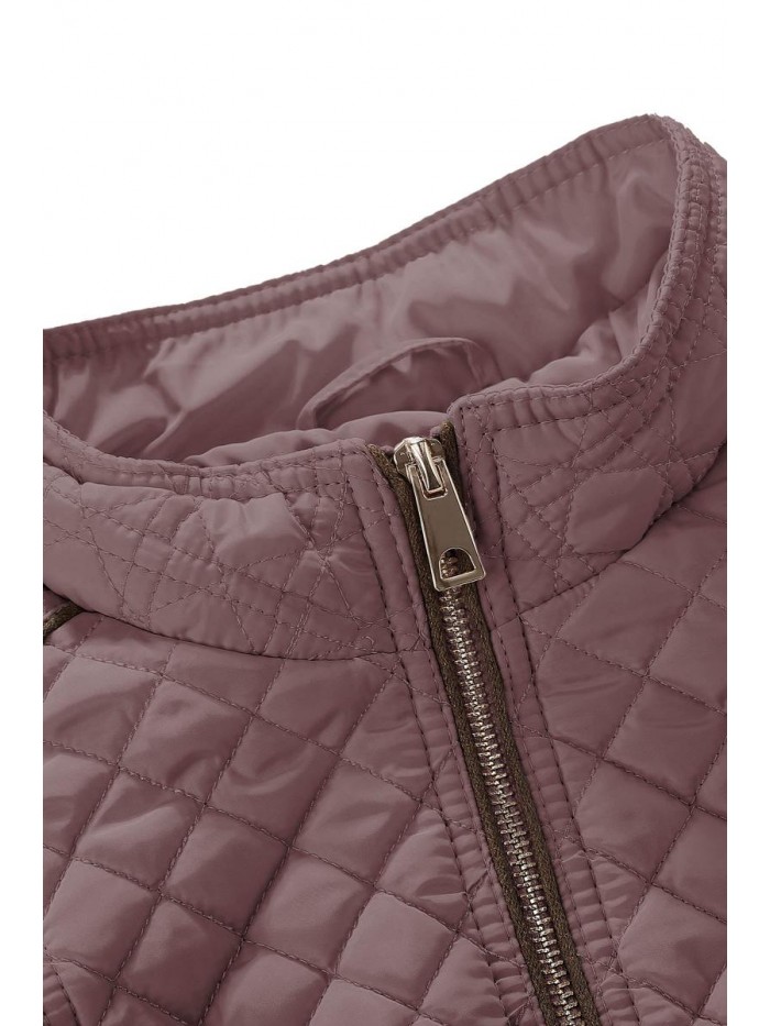 Womens Quilted Lightweight Puffer Jacket/Vest, Fall and Winter Fashion Padded Coat 