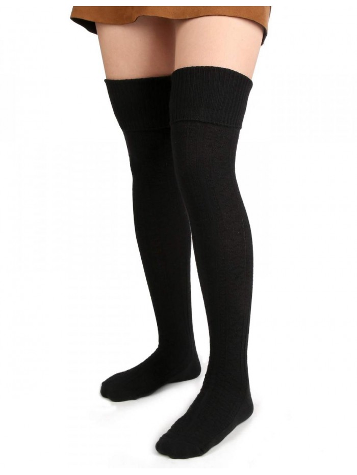 Thigh High Socks Extra Long Cotton Knit Warm Thick Tall Long Boot Stockings Leg Warmers 