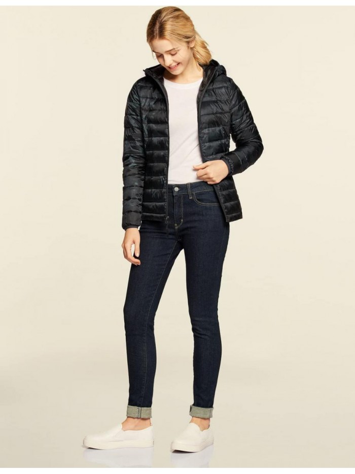 TSLA Women's Lightweight Packable Accent Puffer Jacket, Water-Resistant Winter Coat