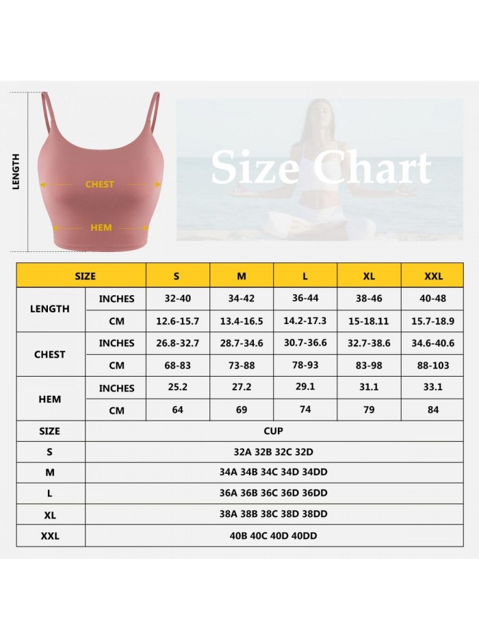 Desol Adjustable Women Longline Strappy Sports Bra, Criss Cross Back Padded Crop Top Medium Support Running Workout Yoga Tank