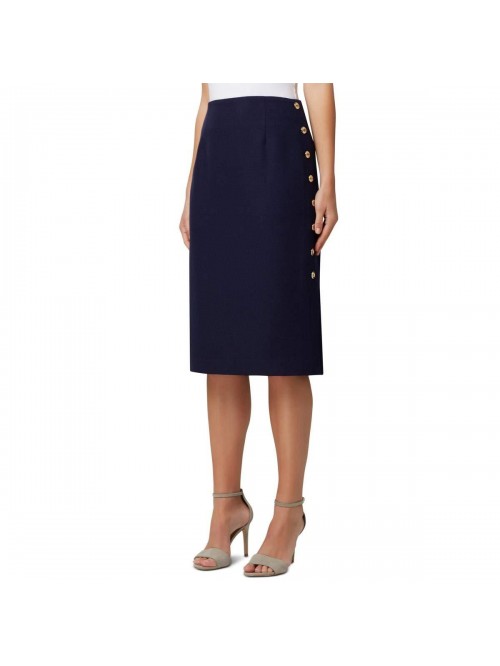 Women's Pencil Skirt with Side Seam Button Detail ...