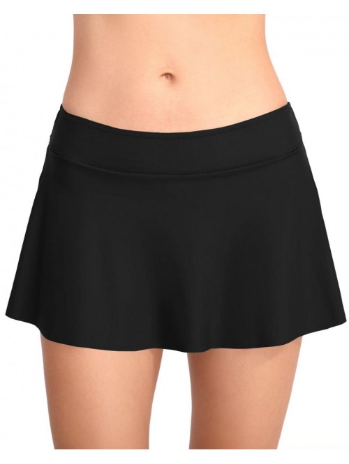 Womens Swim Skirt Mid Waist Skort Swimsuit Bikini ...