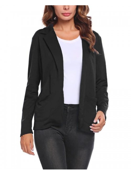 LILI Womens Casual Blazer Long Sleeve Open Front R...