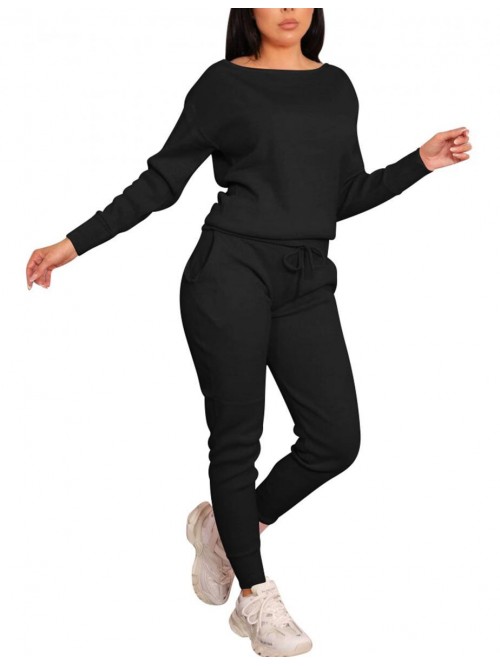Workout 2 Piece Tracksuit Outfits Long Sleeve Tops...