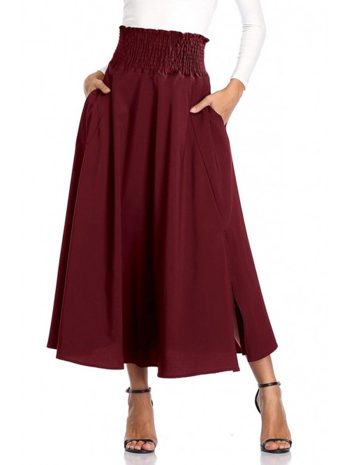 Women's Casual Flowy Dress Long Maxi Skirt High Wa...