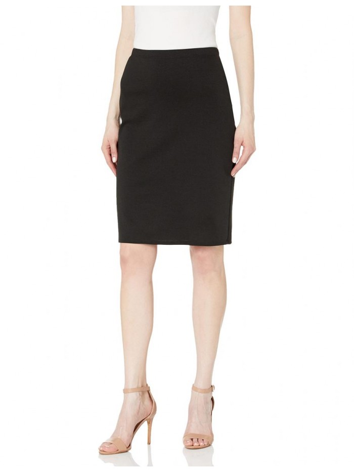 Vixen Women's Below-Knee Pencil Skirt with Back Slit 