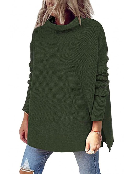 Women's Turtleneck Casual Tops Long Batwing Sleeve...