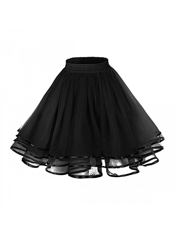 Skirts for Women 1950s Vintage Tulle Petticoat Ballet Bubble Skirt Short Prom Dress Up 