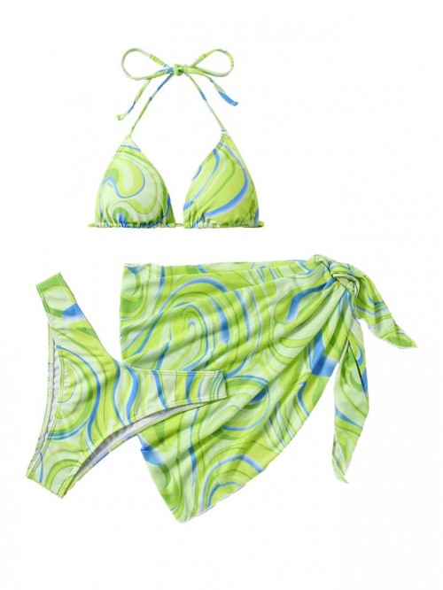 HUX Women's Wrap Triangle Bikini Bathing Suits wit...