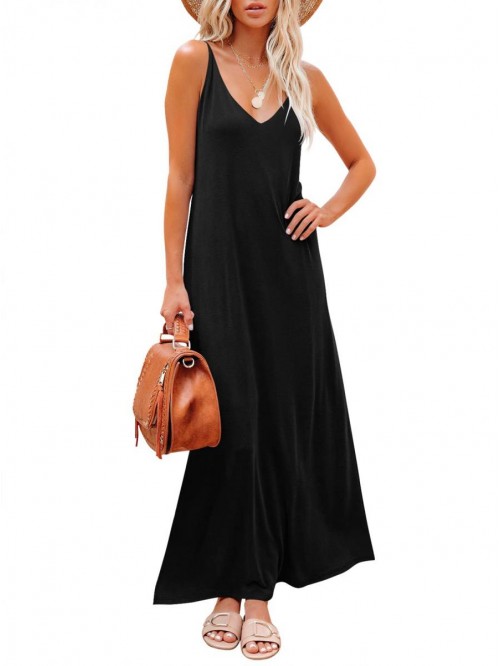 Women's Casual Sleeveless Deep V Neck Summer Beach...